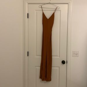 Jonathan simkhai dress size 6 copper brown midi slip dress